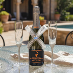 Billecart-Salmon Brut Nature Champagne and flutes wedding set