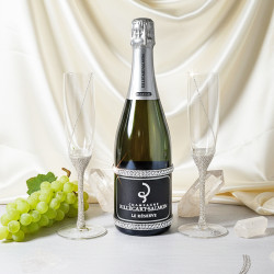 Billecart Salmon La Reserve and custom Tiffany&Co flutes wedding set