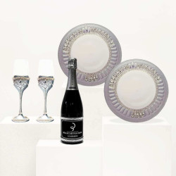 Billecart Salmon La Reserve Champagne & Luxury Tableware Wedding Gift Set