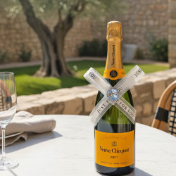 Veuve Clicquot Champagne with ribbon