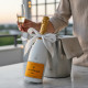 Hand-Painted Shiny Veuve Clicquot Wedding Champagne