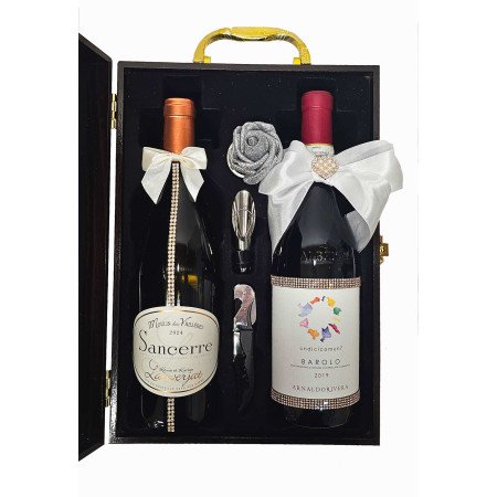 French And Italian Wedding Wine Gift Set