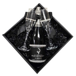Billecart Salmon La Reserve Champagne And Pearl Design Flutes Gift Set