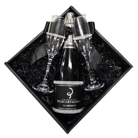 Billecart Salmon La Reserve Champagne And Pearl Design Flutes Gift Set