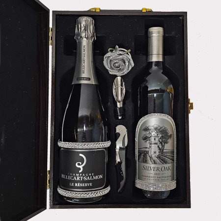 Billecart-Salmon Le Réserve & Silver Oak Alexander Valley Sparkling wedding design set