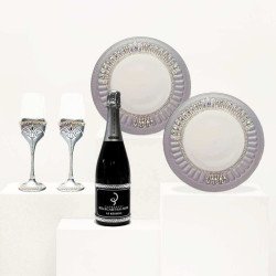 Billecart Salmon La Reserve Champagne & Luxury Tableware Wedding Gift Set