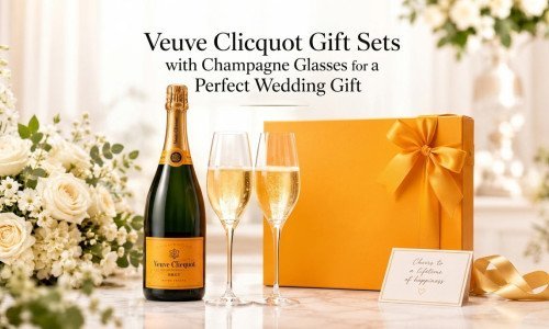 Veuve Clicquot Gift Sets with Champagne Glasses for a Perfect Wedding Gift