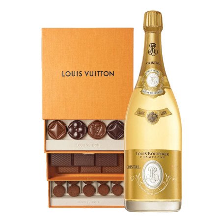 Cristal Louis Roederer Champagne with 3 Drawer Chocolate