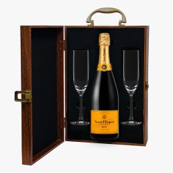 Veuve Clicquot Champagne and Flutes Gift Set