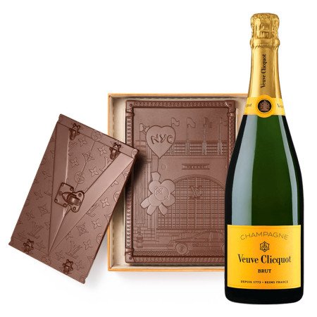Veuve Clicquot with Louis Vuitton Trunk Chocolate