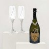 Tiffany Toasting Flutes & Dom Pérignon Champagne Wedding Gift Set