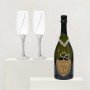 Tiffany Toasting Flutes & Dom Pérignon Champagne Wedding Gift Set