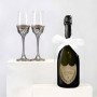Dom Pérignon Champagne & Luxury Toasting Flutes Wedding Gift Set