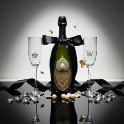 Dom Perignon Brut Champagne & King & Queen  luxury flutes