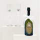 Dom Perignon Brut Champagne & King & Queen  luxury flutes