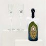 Dom Perignon Brut Champagne & King & Queen  luxury flutes