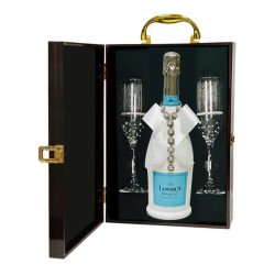 Pearl Design Sparkling Wine And Flutes Set Pearl Design Sparkling Wine And Flutes Set