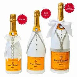 3-Bottle Veuve Clicquot Champagne Wedding Gift Set – 750ml, 1.5L & 3L