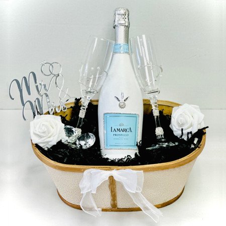 La Marca Prosecco Wedding Gift Basket La Marca Prosecco Wedding Gift Basket