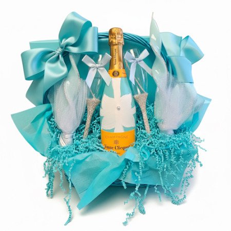 Veuve Clicquot Champagne And Tiffany Flutes Wedding Gift Basket Veuve Clicquot Champagne And Tiffany Flutes Wedding Gift Basket