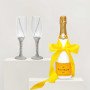 Veuve Clicquot Champagne And Crystal-Adorned Wedding Toast Flutes Gift Set