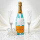 Handpainted Veuve Clicquot Champagne + Tiffany & Co custom design flutes Handpainted Veuve Clicquot Champagne + Tiffany & Co custom design flutes