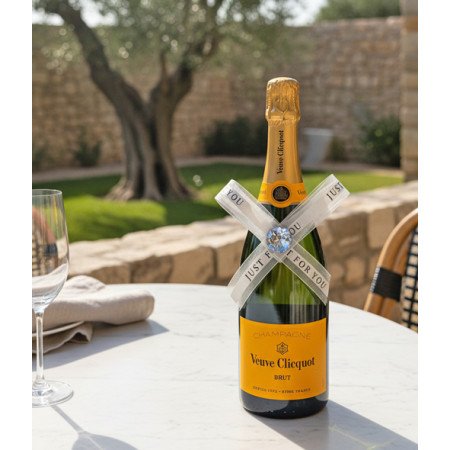 Veuve Clicquot Champagne with ribbon wedding gift Veuve Clicquot Champagne with ribbon wedding gift