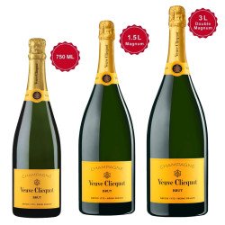 3-Bottle Veuve Clicquot Champagne Wedding Gift Set – 750ml, 1.5L & 3L