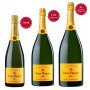3-Bottle Veuve Clicquot Champagne Wedding Gift Set – 750ml, 1.5L & 3L