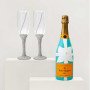 Handpainted Veuve Clicquot Champagne + Tiffany & Co custom design flutes