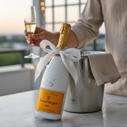 Hand-Painted Shiny Veuve Clicquot Wedding Champagne Hand-Painted Shiny Veuve Clicquot Wedding Champagne